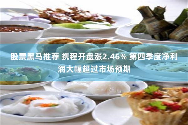 股票黑马推荐 携程开盘涨2.46% 第四季度净利润大幅超过市场预期