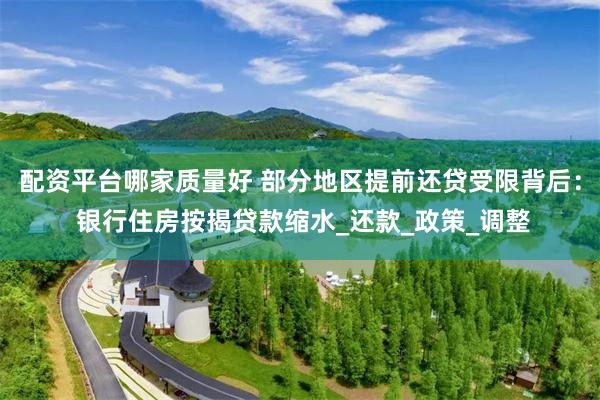 配资平台哪家质量好 部分地区提前还贷受限背后： 银行住房按揭贷款缩水_还款_政策_调整