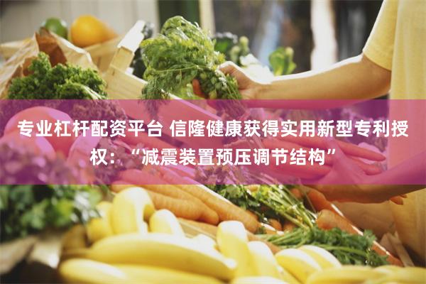专业杠杆配资平台 信隆健康获得实用新型专利授权：“减震装置预压调节结构”