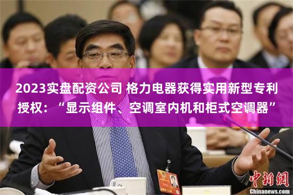 2023实盘配资公司 格力电器获得实用新型专利授权：“显示组件、空调室内机和柜式空调器”